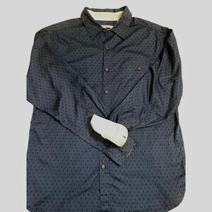 Moda Campia Moda mens button down dress shirt Navy and black pattern Size Medium